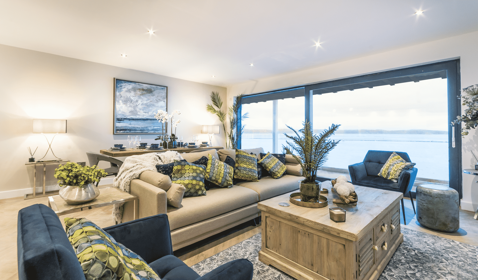 Living space in The Sail, West Kirby